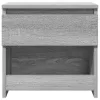  szürke sonoma színű szerelt fa éjjeliszekrény 40 x 30 x 39 cm