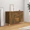  füstös tölgy színű szerelt fa tálalószekrény 101 x 35 x 70 cm