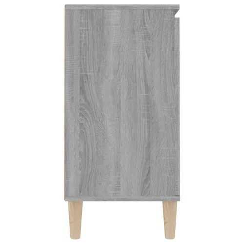  szürke sonoma színű szerelt fa tálalószekrény 101 x 35 x 70 cm