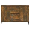  füstös tölgy színű szerelt fa tálalószekrény 104 x 35 x 70 cm