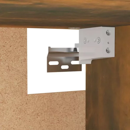  füstös tölgy színű szerelt fa ruhásszekrény 100 x 32,5 x 35 cm