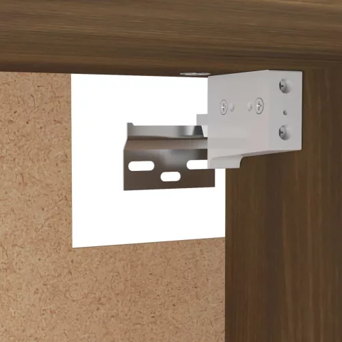  barna tölgy színű szerelt fa ruhásszekrény 100 x 32,5 x 35 cm