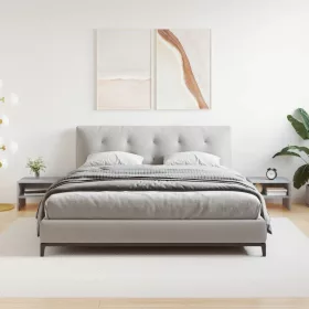    2 db szürke-sonoma színű szerelt fa éjjeliszekrény 40x30x30 cm