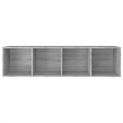  szürke sonoma színű szerelt fa könyv-/TV-szekrény 36x30x143 cm