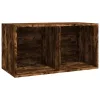  füstös tölgy színű szerelt fa lemeztároló doboz 71 x 34 x 36 cm