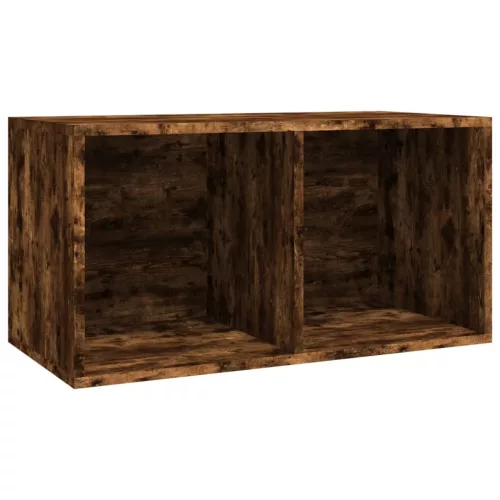  füstös tölgy színű szerelt fa lemeztároló doboz 71 x 34 x 36 cm
