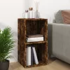  füstös tölgy színű szerelt fa lemeztároló doboz 71 x 34 x 36 cm