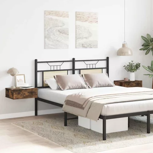  2 db füstös tölgy színű függő éjjeliszekrény 40 x 30 x 15 cm