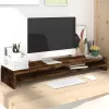  füstös tölgy színű szerelt fa monitorállvány 100 x 24 x 13 cm