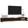  füstös tölgy színű szerelt fa monitorállvány 100 x 24 x 13 cm