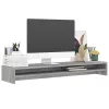  szürke sonoma színű szerelt fa monitorállvány 100 x 24 x 13 cm