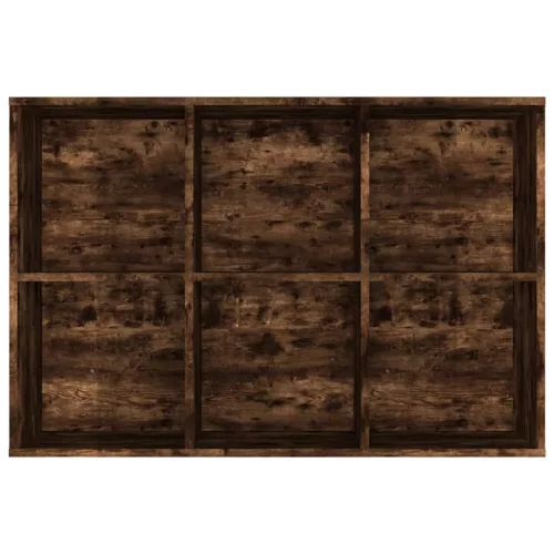  füstös tölgy színű szerelt fa könyv-/tálalószekrény 66x30x98 cm