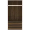  barna tölgy színű szerelt fa ruhásszekrény 100 x 50 x 200 cm