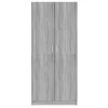  szürke sonoma színű szerelt fa ruhásszekrény 80 x 52 x 180 cm