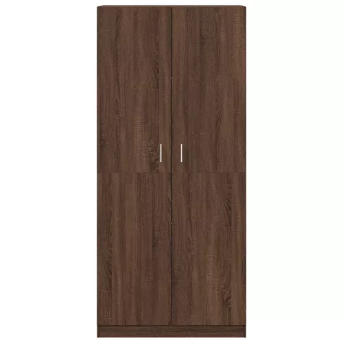  barna tölgy színű szerelt fa ruhásszekrény 90x52x200 cm