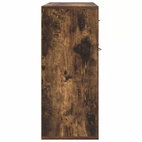  füstös tölgy színű szerelt fa tálalószekrény 88x30x70 cm