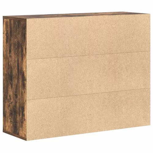  füstös tölgy színű szerelt fa tálalószekrény 88x30x70 cm