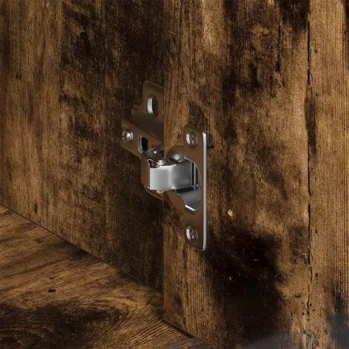  füstös tölgy színű szerelt fa tálalószekrény 88x30x70 cm