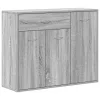  szürke sonoma színű szerelt fa tálalószekrény 88x30x70 cm
