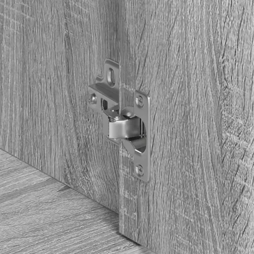  szürke sonoma színű szerelt fa tálalószekrény 88x30x70 cm