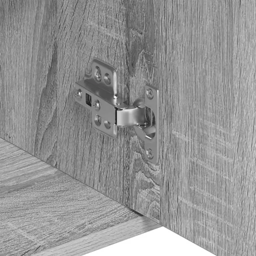  szürke sonoma színű szerelt fa tálalószekrény 88x30x70 cm