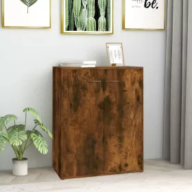    füstös tölgy színű szerelt fa tálalószekrény 60 x 30 x 75 cm