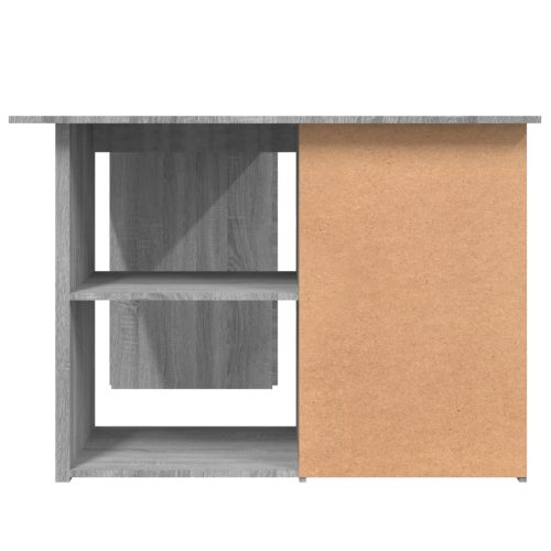  szürke sonoma színű szerelt fa sarokíróasztal 145 x 100 x 76 cm