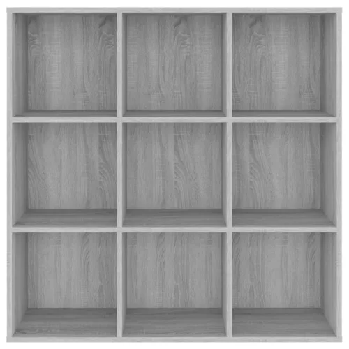  szürke sonoma színű könyvszekrény 98 x 29 x 97,5 cm