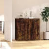  füstös tölgy színű szerelt fa tálalószekrény 80x36x75 cm