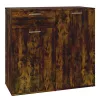  füstös tölgy színű szerelt fa tálalószekrény 80x36x75 cm