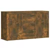  füstös tölgy színű szerelt fa tálalószekrény 120 x 36 x 69 cm