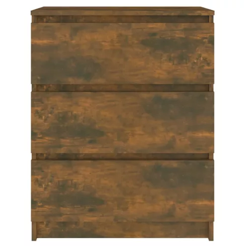  füstös tölgy színű szerelt fa tálalószekrény 60 x 35 x 76 cm