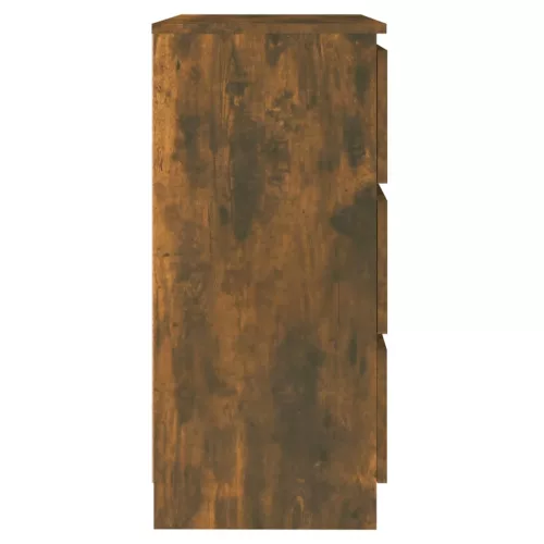  füstös tölgy színű szerelt fa tálalószekrény 60 x 35 x 76 cm