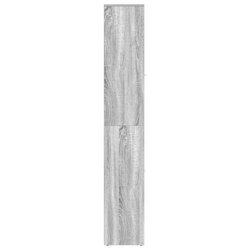  szürke sonoma színű szerelt fa fürdőszobaszekrény 30x30x83,5 cm