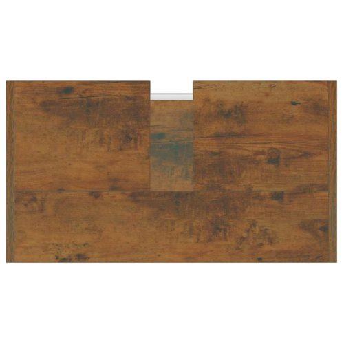  füstös tölgy színű szerelt fa fürdőszobaszekrény 60x33x60 cm