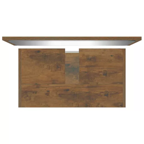  füstös tölgy színű szerelt fa fürdőszobai bútorszett