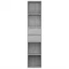  szürke sonoma színű szerelt fa könyvszekrény 36 x 30 x 171 cm