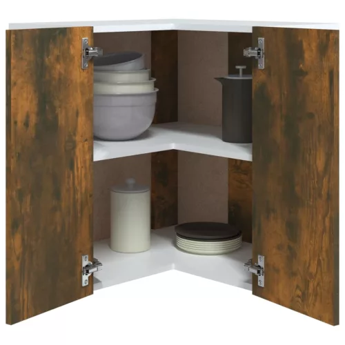  “Lyon” füstös tölgy színű szerelt fa függő sarokszekrény