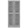  szürke sonoma szerelt fa vitrinszekrény 82,5x30,5x185,5 cm
