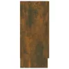  füstös tölgy színű szerelt fa vitrinszekrény 120 x 30,5 x 70 cm