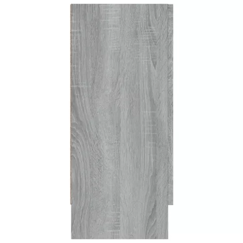  szürke sonoma színű szerelt fa vitrinszekrény 120x30,5x70 cm