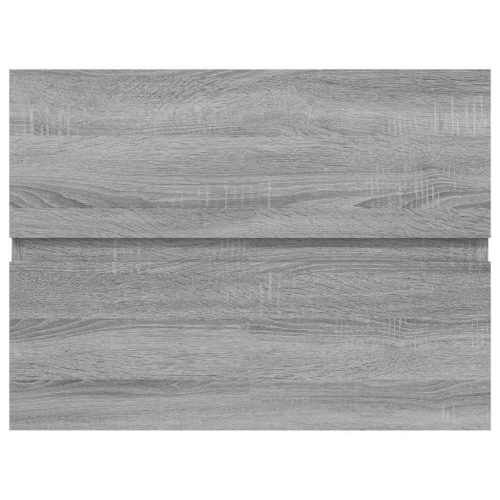  szürke sonoma színű szerelt fa éjjeliszekrény 60x38,5x45 cm