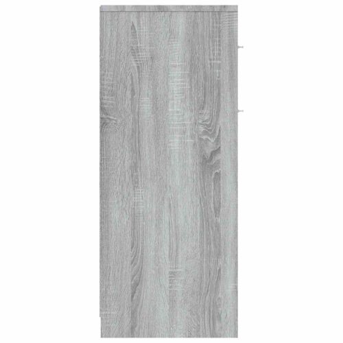  szürke sonoma színű szerelt fa fürdőszobaszekrény 60x33x80 cm