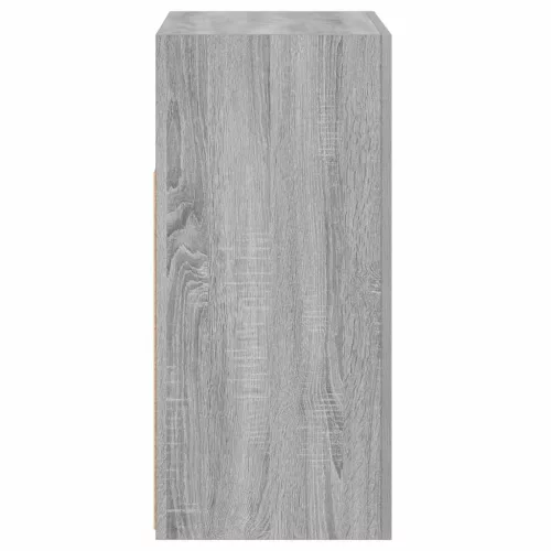  szürke sonoma tálalószekrény LED-világítással 80 x 35 x 75 cm