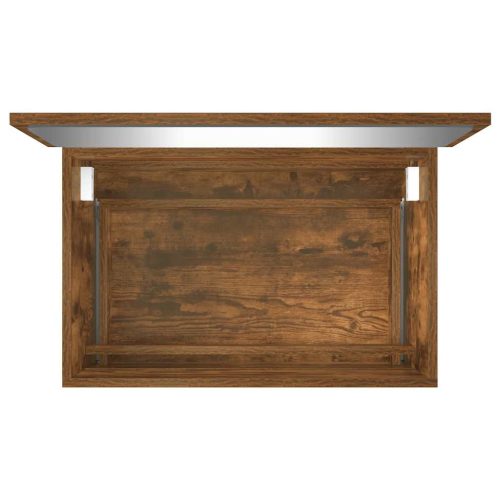  2 részes füstös tölgy színű szerelt fa fürdőszobai bútorszett