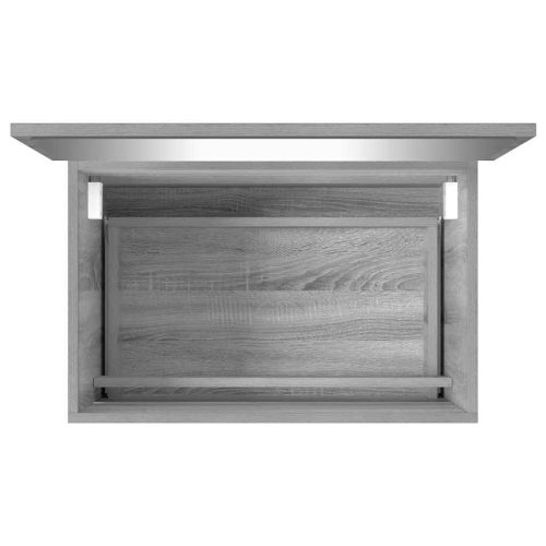  2 részes szürke sonoma színű szerelt fa fürdőszobai bútorszett