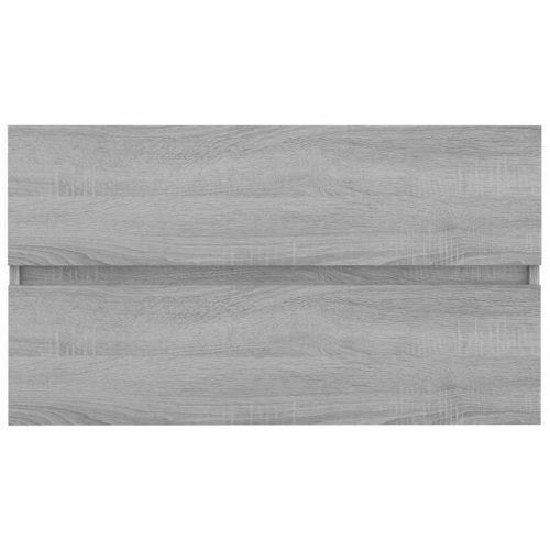  2 részes szürke sonoma színű szerelt fa fürdőszobai bútorszett