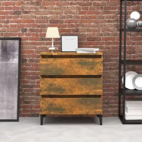    füstös tölgy színű szerelt fa tálalószekrény 60 x 35 x 69 cm