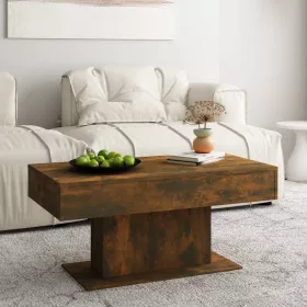    füstös tölgy színű szerelt fa dohányzóasztal 96 x 50 x 45 cm