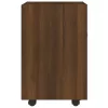  barna tölgy színű szerelt fa kisszekrény kerekekkel 33x38x60 cm